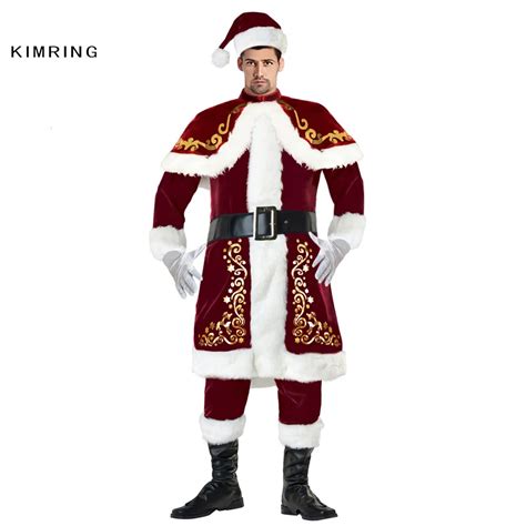 Kimring Deluxe Santa Claus Christmas Costumes Jolly Ole St Nick Santa