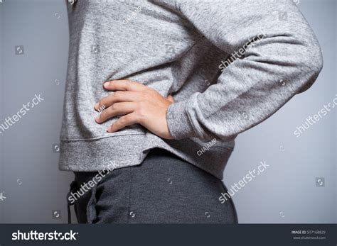 Woman Has Waist Pain Stock Photo 507168829 : Shutterstock