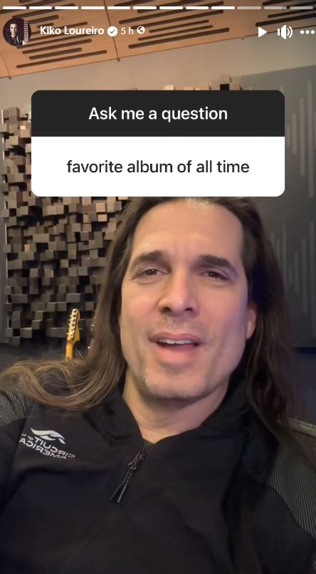 Os meus álbuns favoritos são os que eu gravei afirma Kiko Loureiro