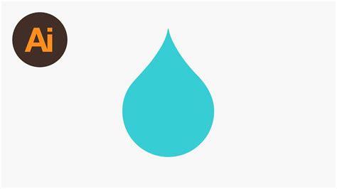 Design A Water Droplet Icon Illustrator Tutorial Youtube