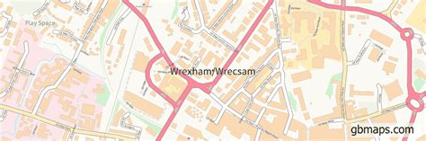 Wrexham/wrecsam Vector Street Map