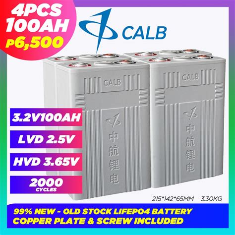 Lifepo4 Battery 4pcs CALB 3 2V 100ah Prismatic LiFePO4 Lithium Ion