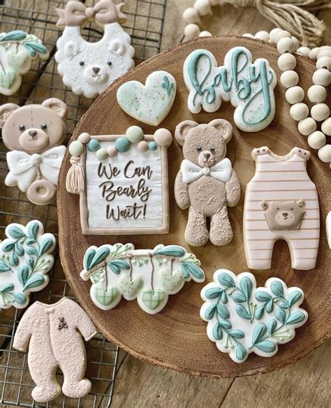 We Can Bearly Wait Sugar Cookies Bear Baby Shower Cake Bear Baby