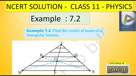 Ncert Solution Class 11 Physics Example 72 System Of Particles