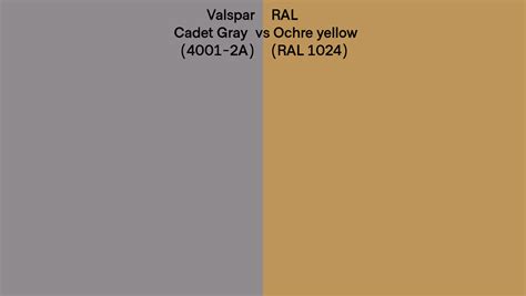 Valspar Cadet Gray A Vs Ral Ochre Yellow Ral Side By