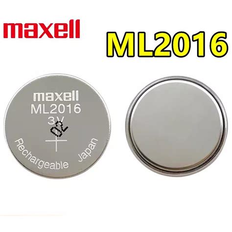 Maxell ML2016 Rechargeable Li Ion Button Cell 25 MAh 3 V Shopee