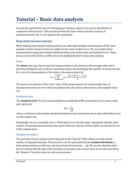 Tutorial Basic Data Analysis Tutorial Basic Data Analysis In Most