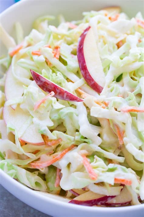 Creamy No Mayo Coleslaw With Apple