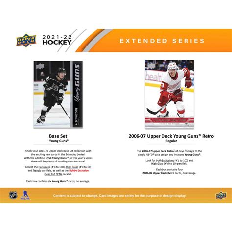 Ud Extended Series Hockey Hobby Box Cards U