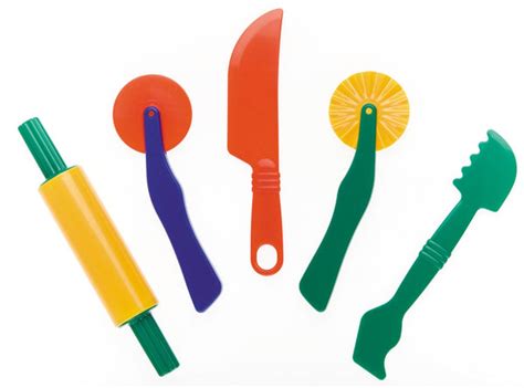 Basic Playdough Tools Set Of 5 Playdough Accessories