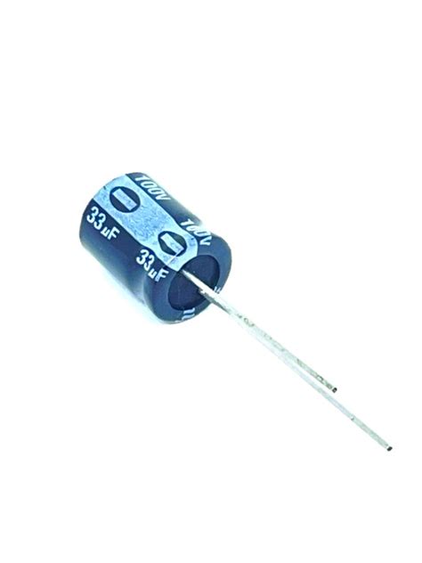 KIT 10 PEÇAS CAPACITOR ELETROLITICO 33UF 100V RADIAL 105ºC