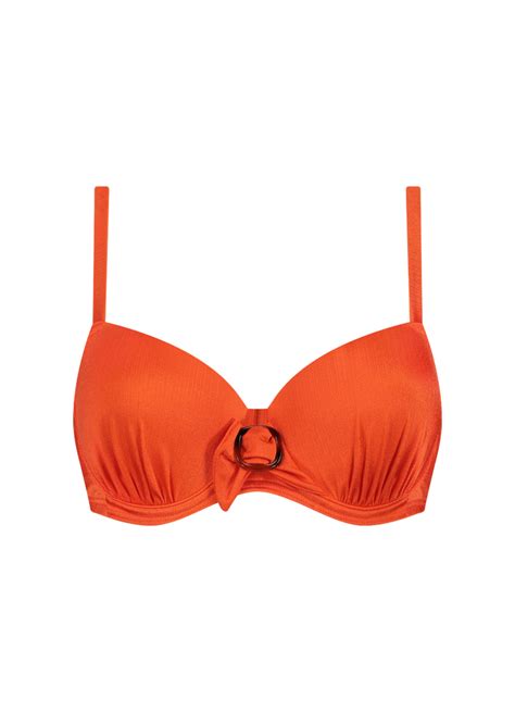 Cyell Satin Tomato Balconette Bikini Top Lingerie Badmode