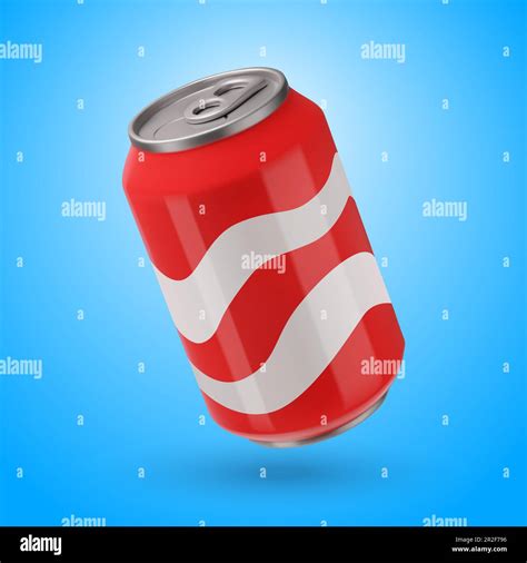 D Render Of A Red Tin Can Drink Fast Food Junk Unhealthy Beverage