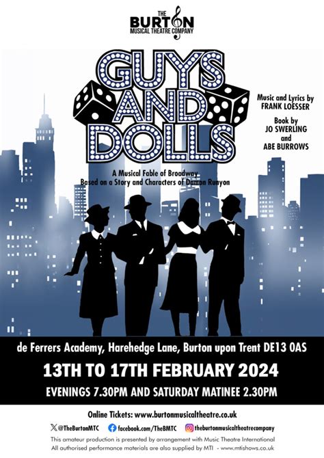 Guys and dolls poster-a5 - The Burton Musical Theatre Company