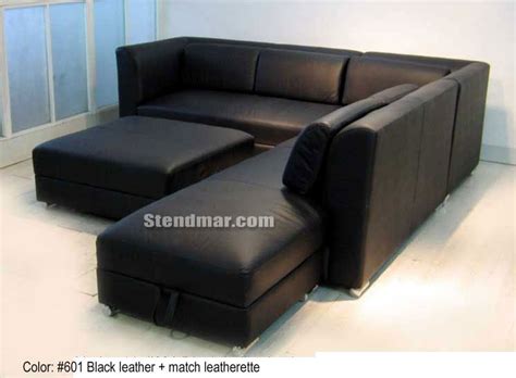 S1105 3pc. Sofa Bed Leather setctional sofa set — Stendmar