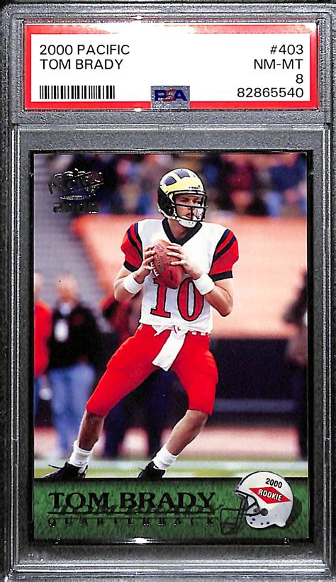 Lot Detail 2000 Pacific Tom Brady Rookie Card Graded PSA 8