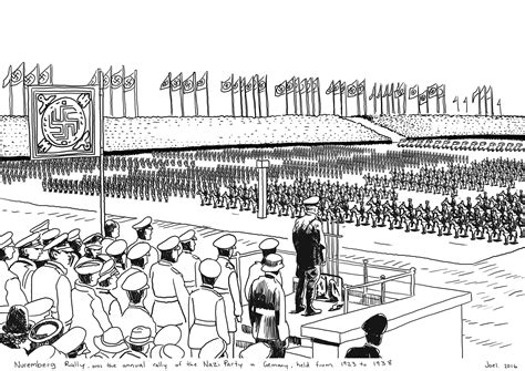 Joel Tarling Historical illustration: Nuremberg Rally - Joel Tarling