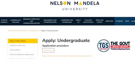 Nmu Online Application 2025 Closing Date And Eligibility