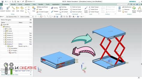 Siemens Nx Animation Scissor Lift Animation In Siemens Nx Scissor