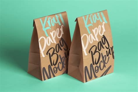 Kraft Paper Bag Mockup Free