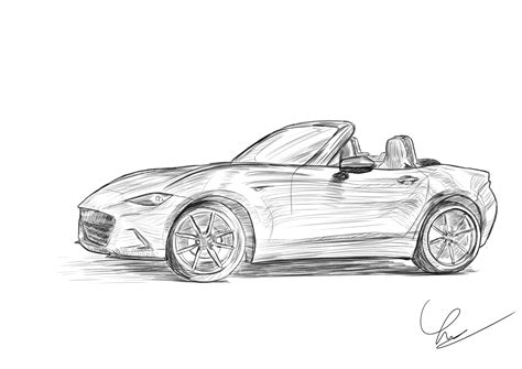 I Finished The Miata Drawing Miata