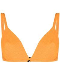 Form And Fold The Triangle Bikini Top In Green Lyst