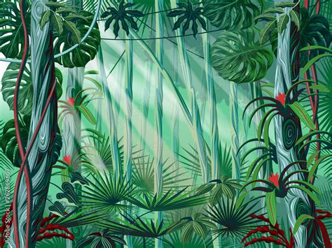 Jungle Drawing Background