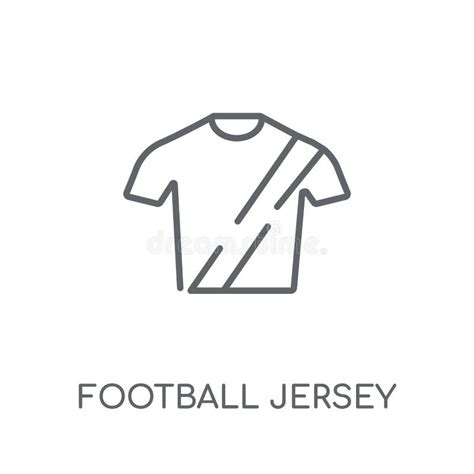 Football Jersey Linear Icon Modern Outline Football Jersey Logo Stock