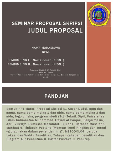 Detail Power Point Seminar Proposal Skripsi Koleksi Nomer