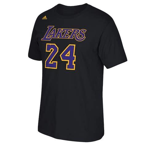 Mens Los Angeles Lakers Kobe Bryant Adidas Black Black Mamba Nickname And Number T Shirt Nba