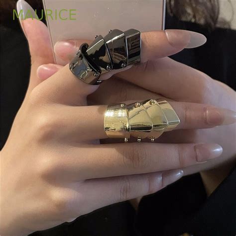 MAURICE Gothic Knuckle Rings Cool Female Finger Rings Armor Joint Rings