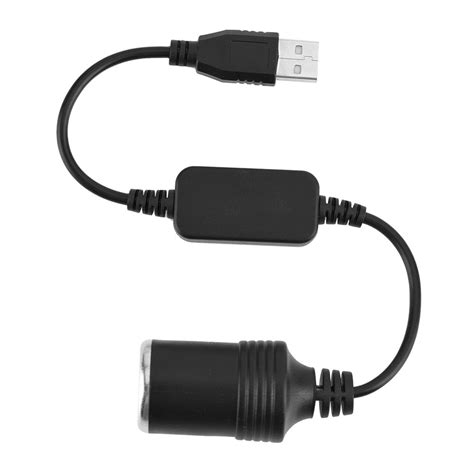 Voiture Femelle Convertisseur 5V USB a Mâle à 12V Allume Cigare