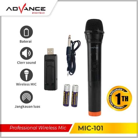 Jual Advance Mic Professional Wireless Microphone Single Mic Di