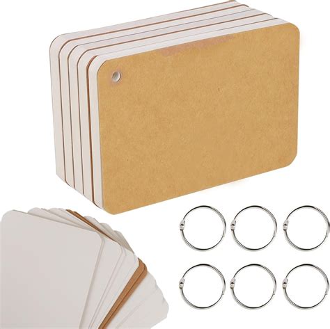 Amazon Zmybcpack 6 Pack 4x6 Inch Blank Flash Cards With Binder