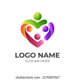 Family Love Logo Vector People Love Stock Vector (Royalty Free ...