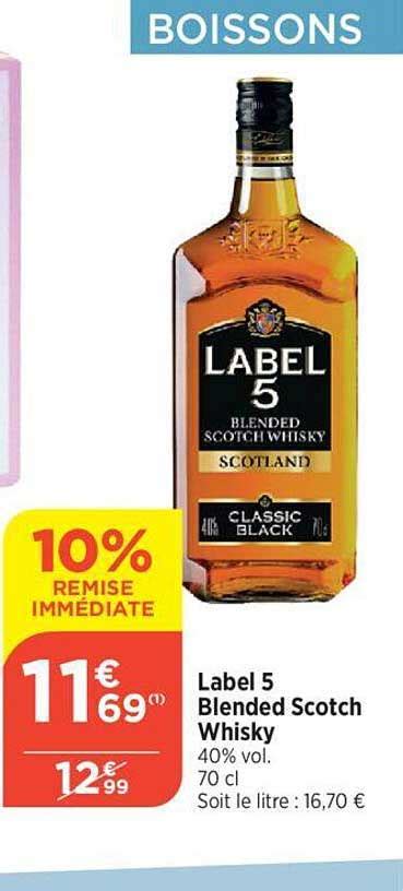 Promo Label 5 Blended Scotch Whisky Chez Atac Icataloguefr