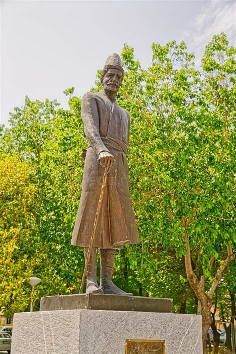 ostad ali akabar isfahani statue editorial photography image
