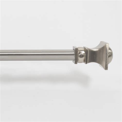 Half Round Curtain Rod Satin Silver 36 66