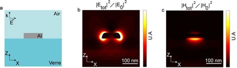 1 Schéma du modèle de simulation de la nano antenne dipolaire étudiée