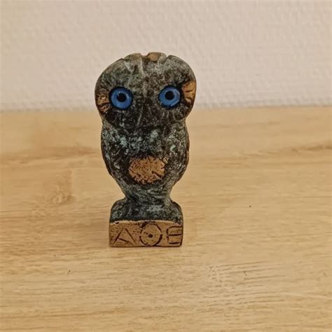 HIBOU EN BRONZE de la sagesse et de lintelligence symbole de la déesse