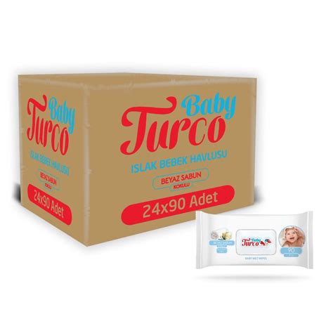 Baby Turco Beyaz Sabun Kokulu Islak Havlu 24X90 lı