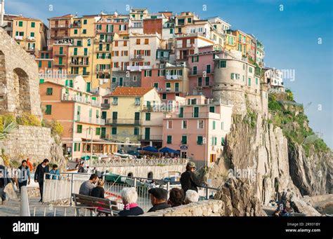 Manarola Italy April View Of Homes Of Manarola Ancient