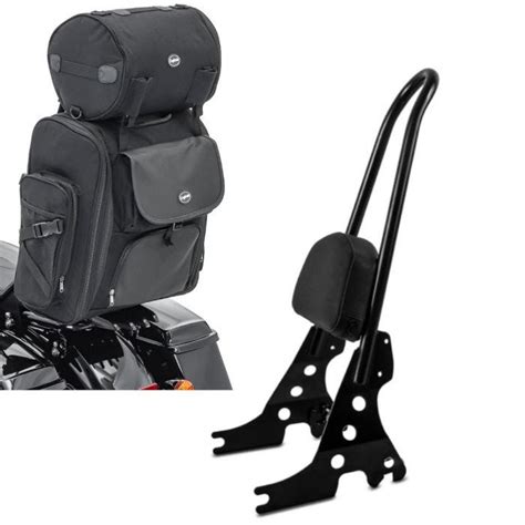 Set Sissy Bar Csl Compatible Avec Harley Davidson Sportster Noir