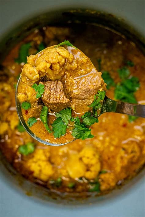 Slow Cooker Lamb Curry Low Carb Supergolden Bakes