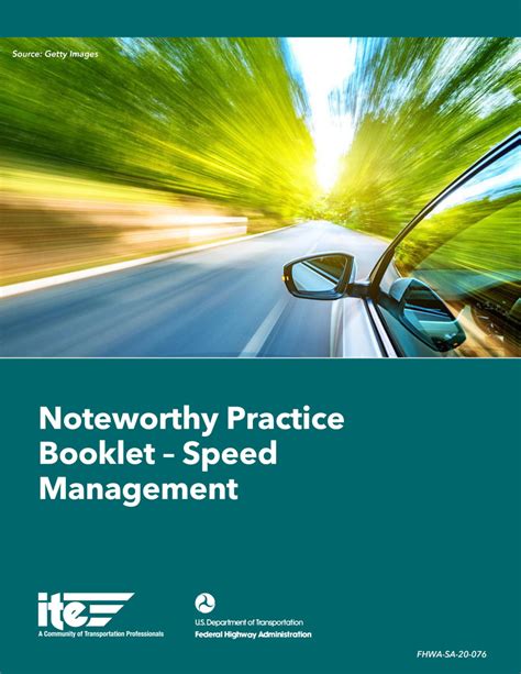 Noteworthy Practice Booklet Speed Management Fhwa