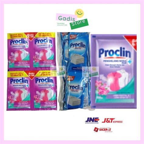 Jual Proclin Pemutih Pakaian Penghilang Noda Warna Renceng Isi 12