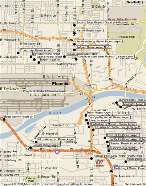 Phoenix Sky Harbor Airport Hotels Map - Phoenix Airport • mappery