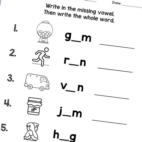 Cvc Missing Vowel Worksheets Cvc Segmenting Blending Words Phonics Cvc Worksheets Decoding