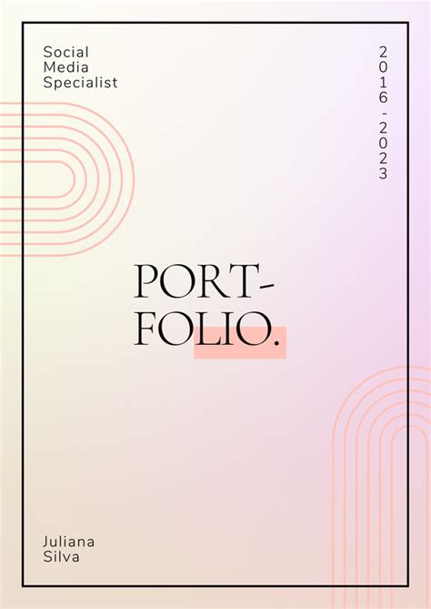 Page 2 - Free portfolio cover page templates to use and print | Canva