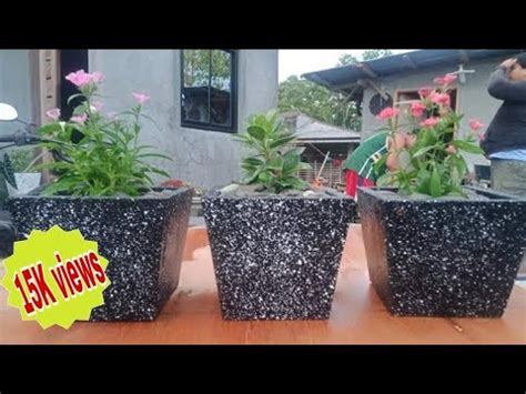 HOW TO MAKE DIY CONCRETE FLOWER POT PAANO GUMAWA NG PASO STEP BY